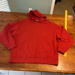 NWOT ASOS Bold Red Hoodie 100% cotton size large